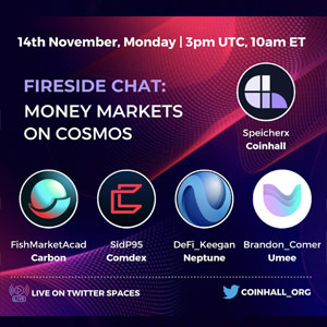 Coinhall Money Markets on Cosmos Fireside Chat